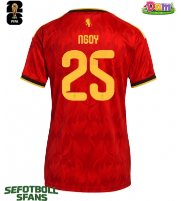 Belgien Nathan Ngoy #25 Hemmatröja Kvinnor VM 2026 Kortärmad